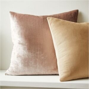West Elm Velvet and Linen 20x20 Pillow Covers in Blush